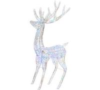vidaXL Rennes de Noël XXL Acrylique 250 LED 3 pcs 180 cm Multicolore