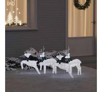 Vidaxl Rennes Led 4 Pcs Argent 45 X 19 X 65 Cm Tissu