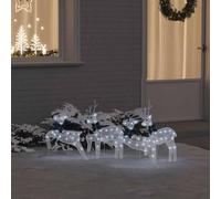 vidaXL Rennes LED 4 pcs Blanc 45 x 19 x 65 cm tissu