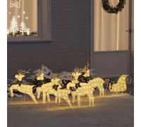 vidaXL Rennes LED 7 pcs Doré tissu