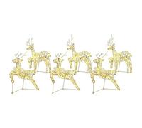 vidaXL Rennes LED avec 180 LED 6 pcs Doré 64 x 42 x 15 cm PET