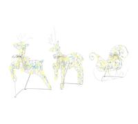 Vidaxl Rennes Led Avec 60 Led 3 Pcs Blanc Chaud Pet