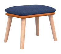 Vidaxl Repose-Pied Bleu 45x29,5x39 Cm Tissu Et Similicuir Multicolore