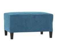 vidaXL Repose-pied Pouf Tabouret en velours 70x55x41 cm Bleu