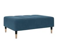 Repose pied bleu 77x55x31 cm velours
