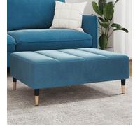 vidaXL Repose-pied bleu 77x55x31 cm velours, tabouret, tabouret de canapé, siège de salon, pouf, repose-pied en tissu, 4007392