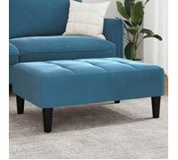 Vidaxl Repose-Pied Bleu 77x55x31 Cm Velours Bleu