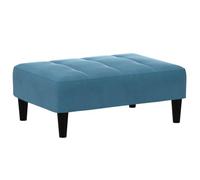 vidaXL Repose-Pied Bleu 77x55x31 cm Velours, Tabouret, Tabouret de canapé, siège de Salon, Pouf, Repose-Pied en Tissu, Meuble de Salon