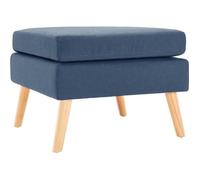 vidaXL Repose-pied Bleu Tissu
