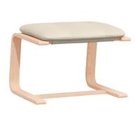 vidaXL Repose-pied Crème 51x41x40 cm Tissu