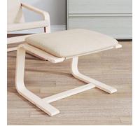 vidaXL Repose-Pied, Tabouret avec Coussin, Siège avec Cadre en Bois, Meuble de Salon Salle de Séjour Chambre Intérieur, Moderne, Tissu