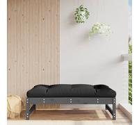 Vidaxl Repose-Pied De Jardin 120x80 Cm Gris Bois De Pin Massif Gris