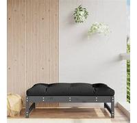 vidaXL Repose-pied de jardin 120x80 cm gris bois de pin massif, tabouret, repose-pied ottoman, tabouret de jardin, pouf, 825739 Gris G