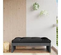 Repose-pied de jardin 120x80 cm gris bois de pin massif, tabouret, repose-pied ottoman, tabouret de jardin, pouf, 825767