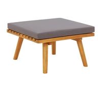 vidaXL Repose-pied de jardin avec coussin 60x60x29 cm Bois d'acacia