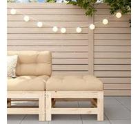 Repose-pied de jardin avec coussin bois de pin massif, tabouret, repose-pied ottoman, tabouret de jardin, pouf, 825667