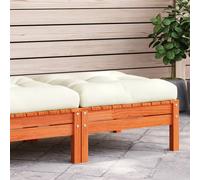 Repose-pied de Jardin avec Coussin, Table Basse, Tabouret, Meuble de Terrasse Patio Arrière-cour Extérieur, Bois 838166