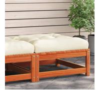 vidaXL Repose-pied de jardin 838098 – Bois avec coussin, table basse et tabouret