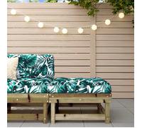 vidaXL Repose-pied de Jardin avec Coussin, Tabouret, Siège, Pouf, Meuble de Terrasse Patio Balcon Extérieur, Marron Bois de Pin Imprégné Bois