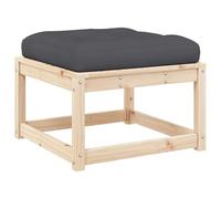 vidaXL Repose-pied de jardin 844699 – Bois avec coussins, pouf de palette modulaire pour terrasse