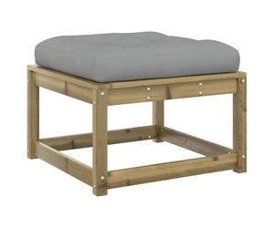 vidaXL Repose-Pied de Jardin avec Coussins, Pouf de Palette, Table Basse de Terrasse, Meuble Modulaire de Salon Balcon, Bois de Pin Imprégné