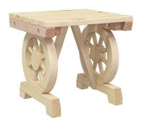 Repose pied de jardin 40x36,5x38,5 cm bois massif sapin G