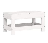 vidaXL Repose-Pied de Jardin, Table Basse, Tabouret de Bar, Meuble de Patio Terrasse Balcon Arrière-Cour Extérieur, Blanc Bois de Pin Massif