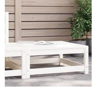 Repose-pied de Jardin, Table Basse, Tabouret, Meuble de Terrasse Patio Arrière-cour Extérieur, Blanc 70x70x30 cm Bois 837936