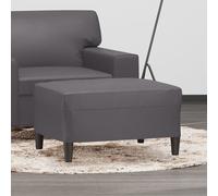 vidaXL Repose-pied Gris 70x55x41 cm Similicuir