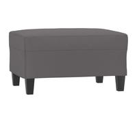 vidaXL Pouf repose-pieds en similicuir Gris 70×55×41 cm