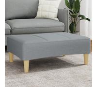 vidaXL Repose-pied gris clair 77x55x31 cm tissu