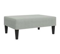 vidaXL Repose-Pied, Tabouret de Canapé, Pouf de Salon, Meuble de Salle de Séjour Chambre à Coucher Maison Intérieur, Gris Clair Velours