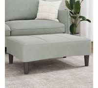 Vidaxl Repose-Pied Gris Clair 77x55x31 Cm Velours Gris