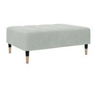 vidaXL Repose-pied 77x55x31 cm en velours Gris clair