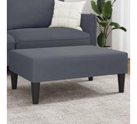 Repose pied gris foncé 77x55x31 cm velours