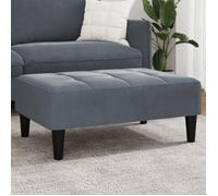 vidaXL Repose-pied Velours 77x55x31 cm Gris foncé