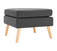 vidaXL Repose-pied Gris foncé Tissu