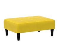 vidaXL Repose-Pied Jaune 77x55x31 cm Velours, Tabouret, Tabouret de canapé, siège de Salon, Pouf, Repose-Pied en Tissu, Meuble de Salon