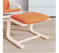 vidaXL Repose-pied 351070 Tissu 51x41x40 cm, cadre en bois, Jaune foncé