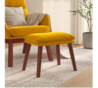 Repose-pied Pouf de Salon Tabouret de Canapé Meuble de Salle de Séjour Tabouret de Salon Intérieur Jaune Moutarde 45x29,5x35 cm Velours