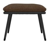 vidaXL Repose-pied Marron 45x29,5x35 cm Tissu et similicuir Marron G