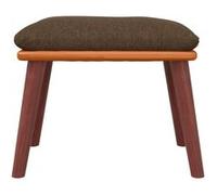 vidaXL Repose-pied Marron 45x29,5x35 cm Tissu et similicuir Marron G