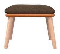 vidaXL Repose-pied Marron 45x29,5x35 cm Tissu et similicuir Marron G