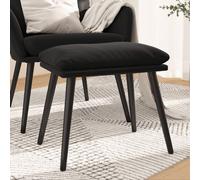 Vidaxl Repose-Pied Noir 45x29,5x39 Cm Velours Multicolore