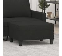 vidaXL Repose-Pied Pouf de Chambre à Coucher Tabouret de Canapé Meuble de Salon Salle de Séjour Maison Intérieur Noir 70x55x41 cm Tissu