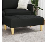 vidaXL Repose-pied pouf 4007364 tissu noir 77x55x31 cm