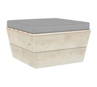 Vidaxl Repose-Pied Palette De Jardin Avec Coussin Épicéa Imprégné