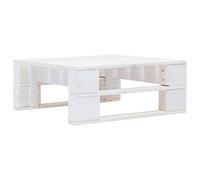 vidaXL Repose-Pied Palette de Jardin Blanc Table Basse Terrasse Patio Bois