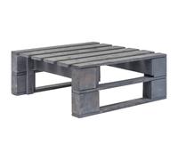 vidaXL Repose-Pied Palette de Jardin Gris Pouf Tabouret Table Basse Salon Bois
