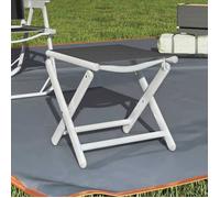 Vidaxl Repose-Pied Pliable Noir Et Argenté Textilène Et Aluminium Argenté